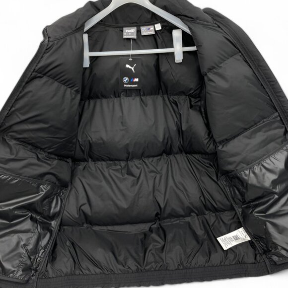 BMW Puma M Sport Racing Black Winter Puffer Bomber Ski Jacket Men's XL NEW NWT - Picture 12 of 13